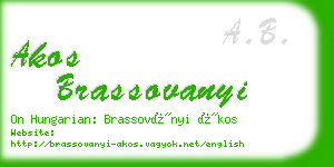 akos brassovanyi business card